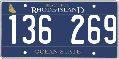 RI license plate 136269