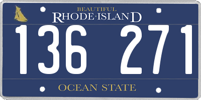 RI license plate 136271