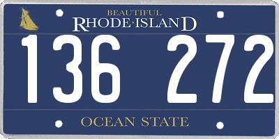 RI license plate 136272