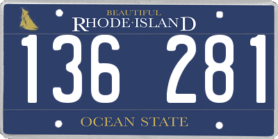 RI license plate 136281