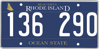 RI license plate 136290