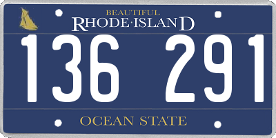 RI license plate 136291