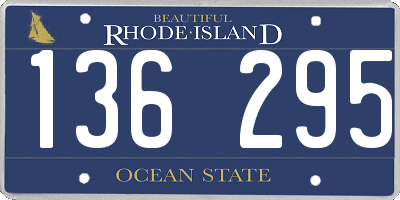 RI license plate 136295