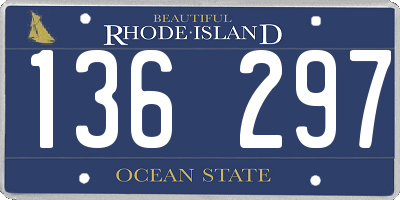 RI license plate 136297