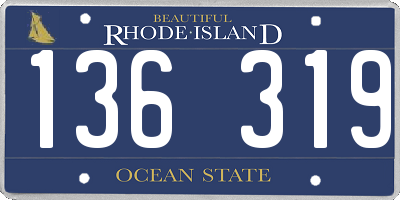 RI license plate 136319