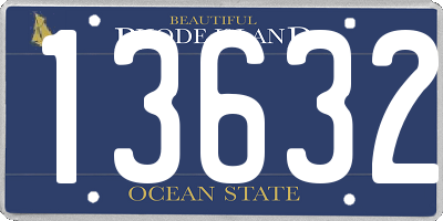 RI license plate 13632