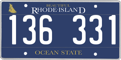 RI license plate 136331