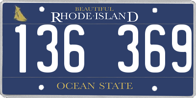RI license plate 136369
