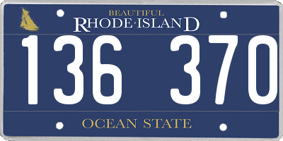 RI license plate 136370