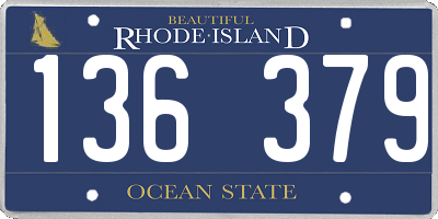 RI license plate 136379