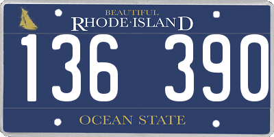 RI license plate 136390