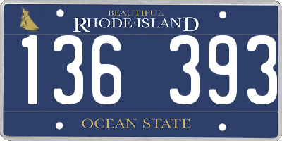 RI license plate 136393