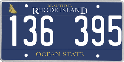 RI license plate 136395
