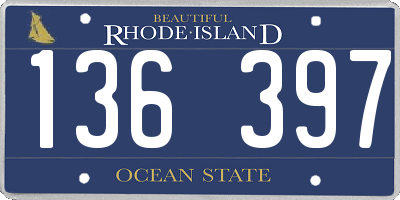 RI license plate 136397
