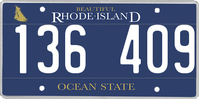 RI license plate 136409