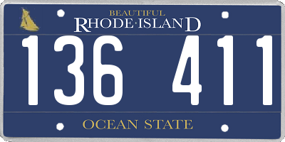 RI license plate 136411