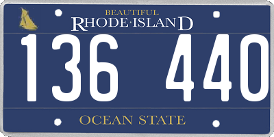 RI license plate 136440