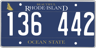 RI license plate 136442