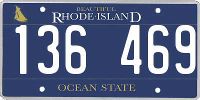 RI license plate 136469