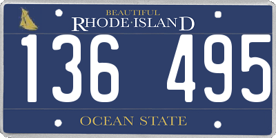 RI license plate 136495