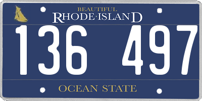 RI license plate 136497