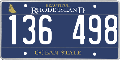 RI license plate 136498