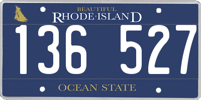 RI license plate 136527