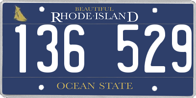RI license plate 136529