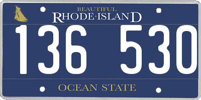 RI license plate 136530