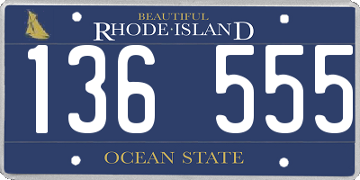 RI license plate 136555