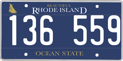 RI license plate 136559