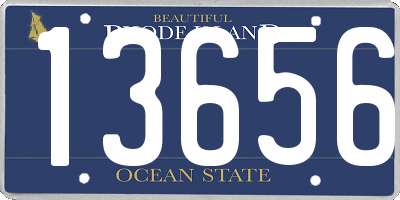 RI license plate 13656