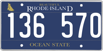 RI license plate 136570