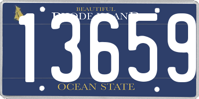 RI license plate 13659