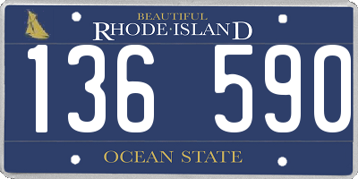 RI license plate 136590
