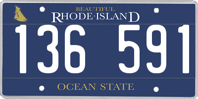 RI license plate 136591