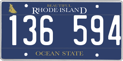 RI license plate 136594