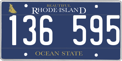 RI license plate 136595