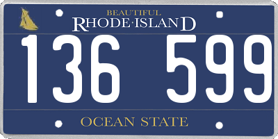 RI license plate 136599