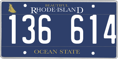 RI license plate 136614