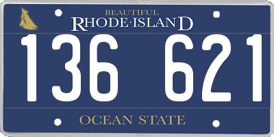 RI license plate 136621