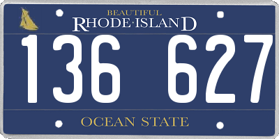 RI license plate 136627