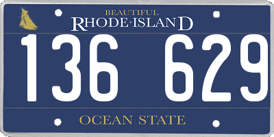RI license plate 136629