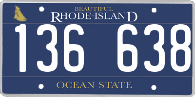RI license plate 136638