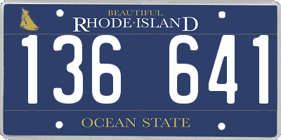 RI license plate 136641