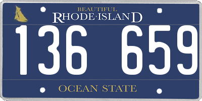 RI license plate 136659