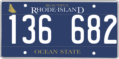 RI license plate 136682