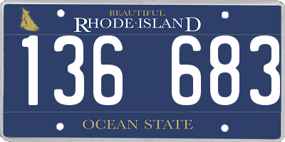 RI license plate 136683