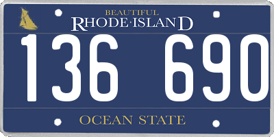RI license plate 136690
