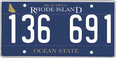 RI license plate 136691